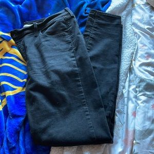 Black high rise super skinny jeans
